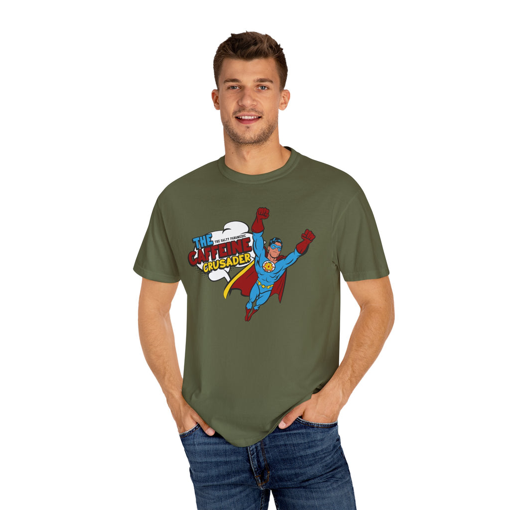 Caffeine Crusader T-Shirt (Graphic on Front)