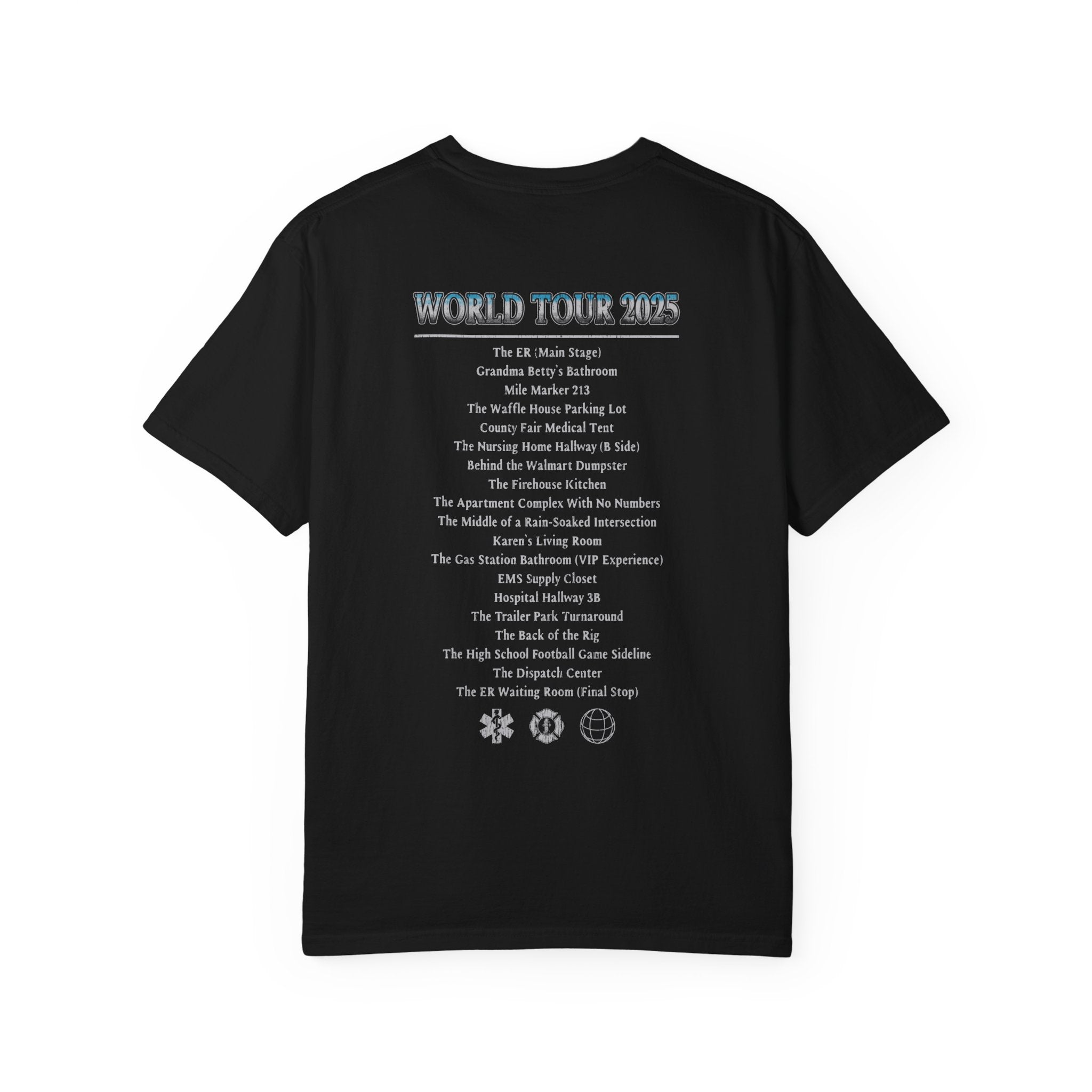 The Salty Paramedic Experience T-shirt (Blue Font)