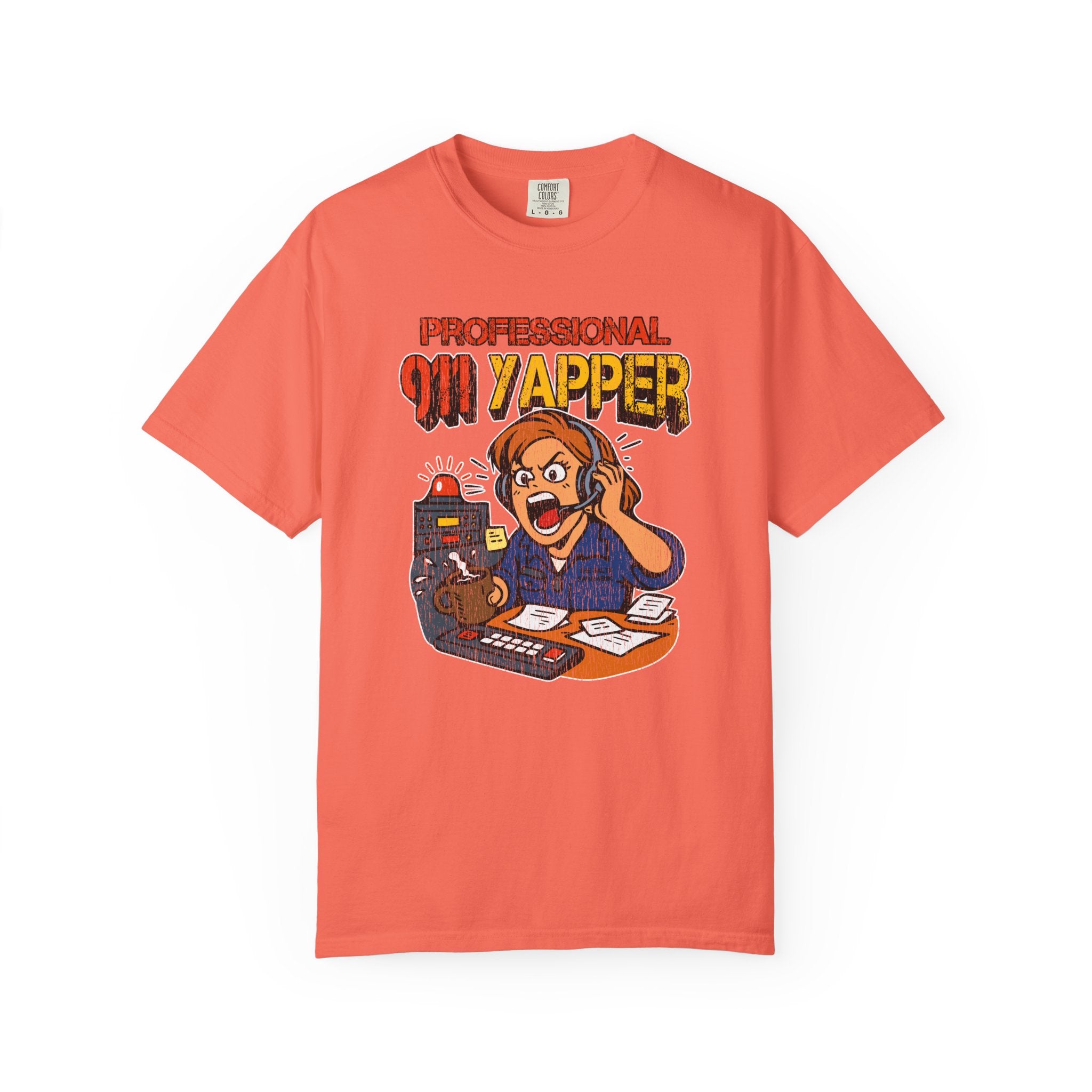 "Professional 911 Yapper" Retro Dispatcher Graphic Tee