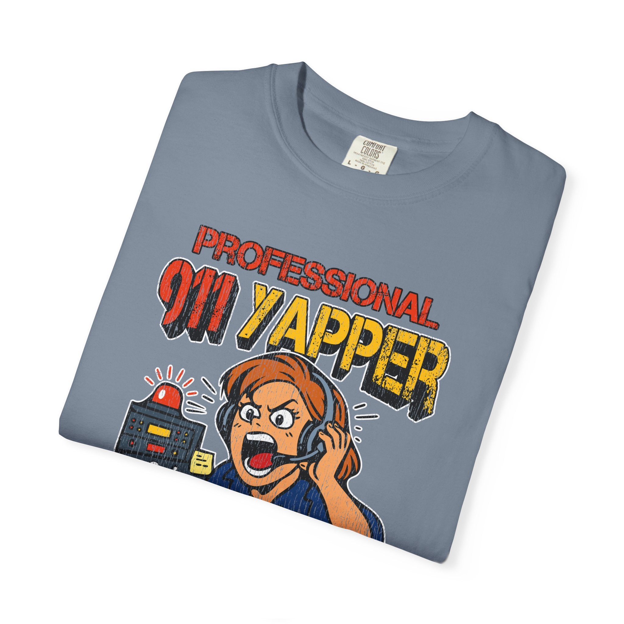"Professional 911 Yapper" Retro Dispatcher Graphic Tee