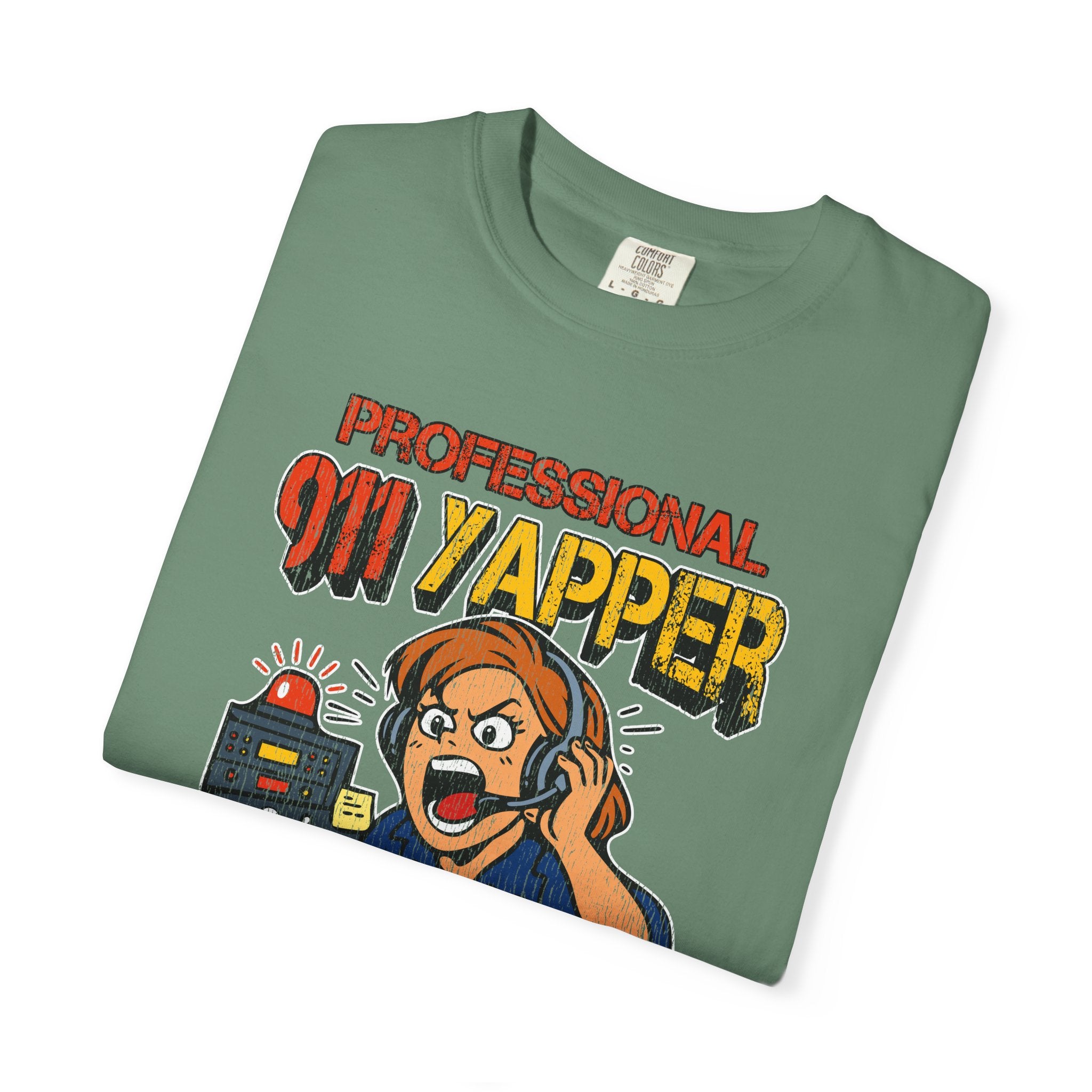 "Professional 911 Yapper" Retro Dispatcher Graphic Tee