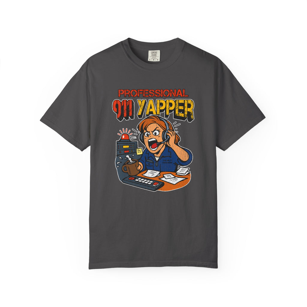 "Professional 911 Yapper" Retro Dispatcher Graphic Tee
