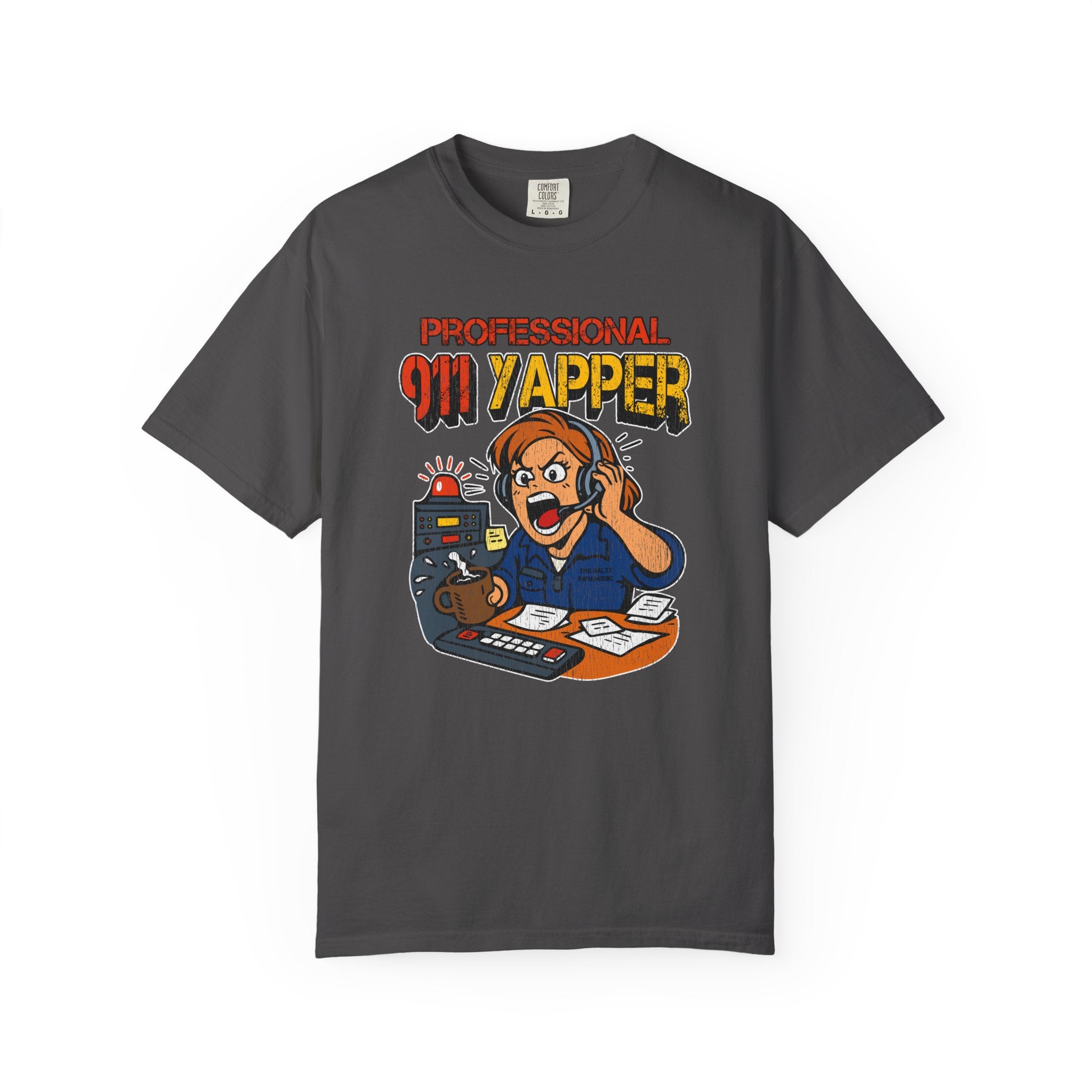 "Professional 911 Yapper" Retro Dispatcher Graphic Tee