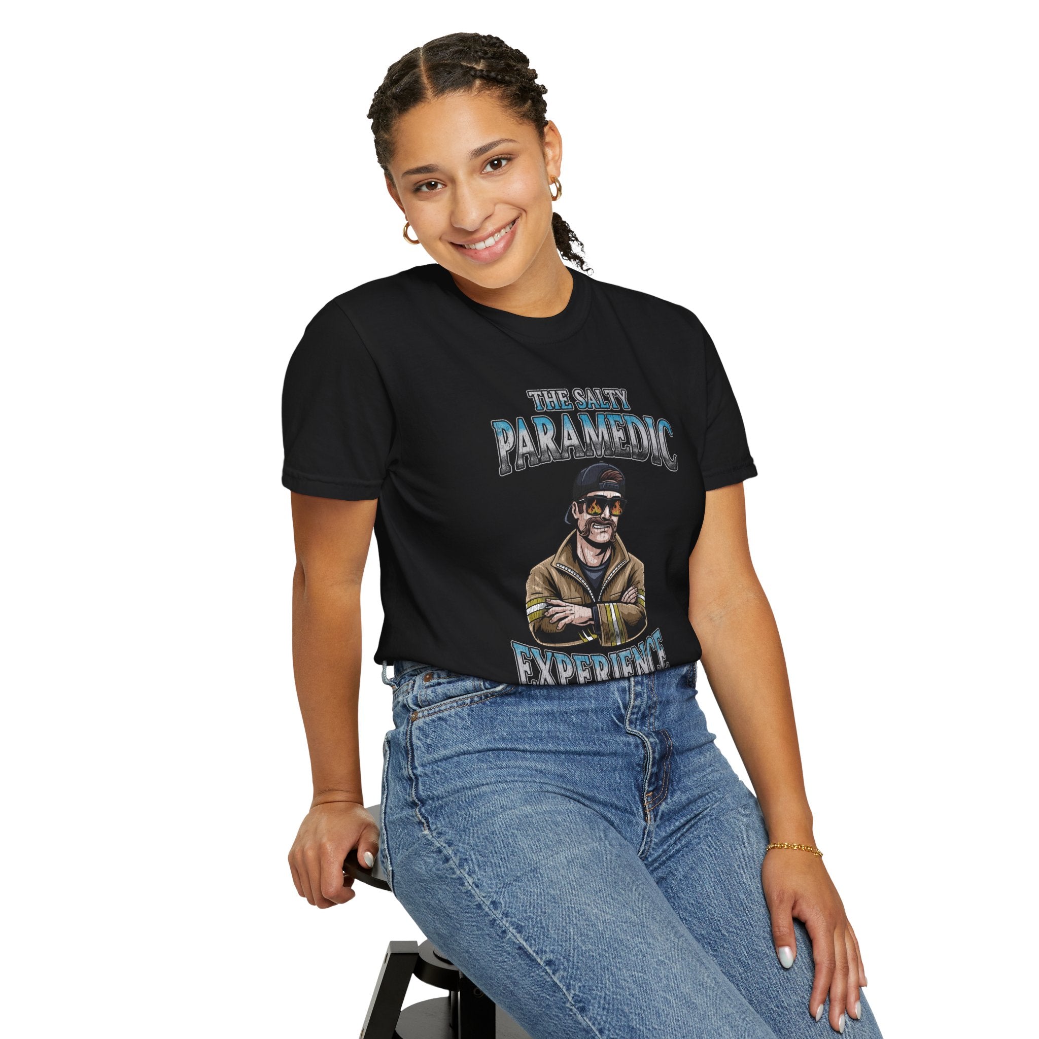 The Salty Paramedic Experience T-shirt (Blue Font)