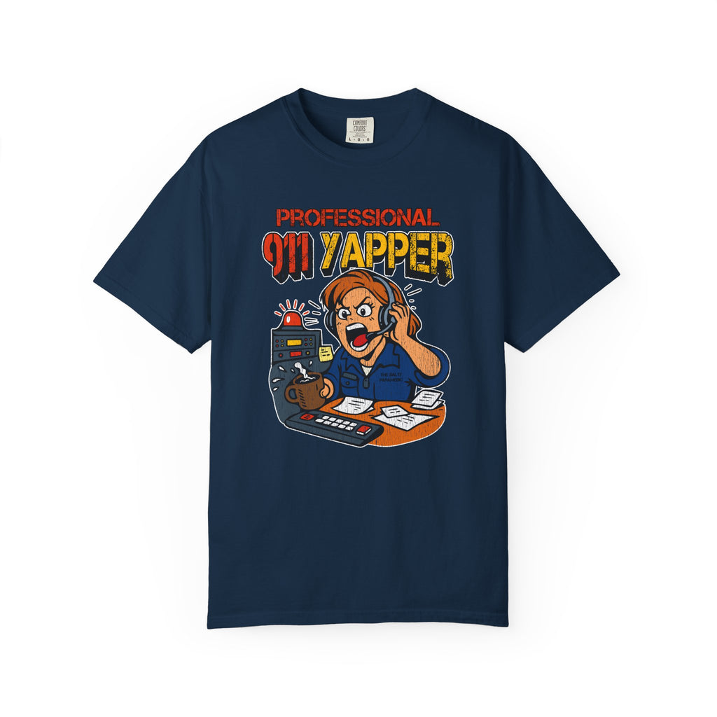 "Professional 911 Yapper" Retro Dispatcher Graphic Tee