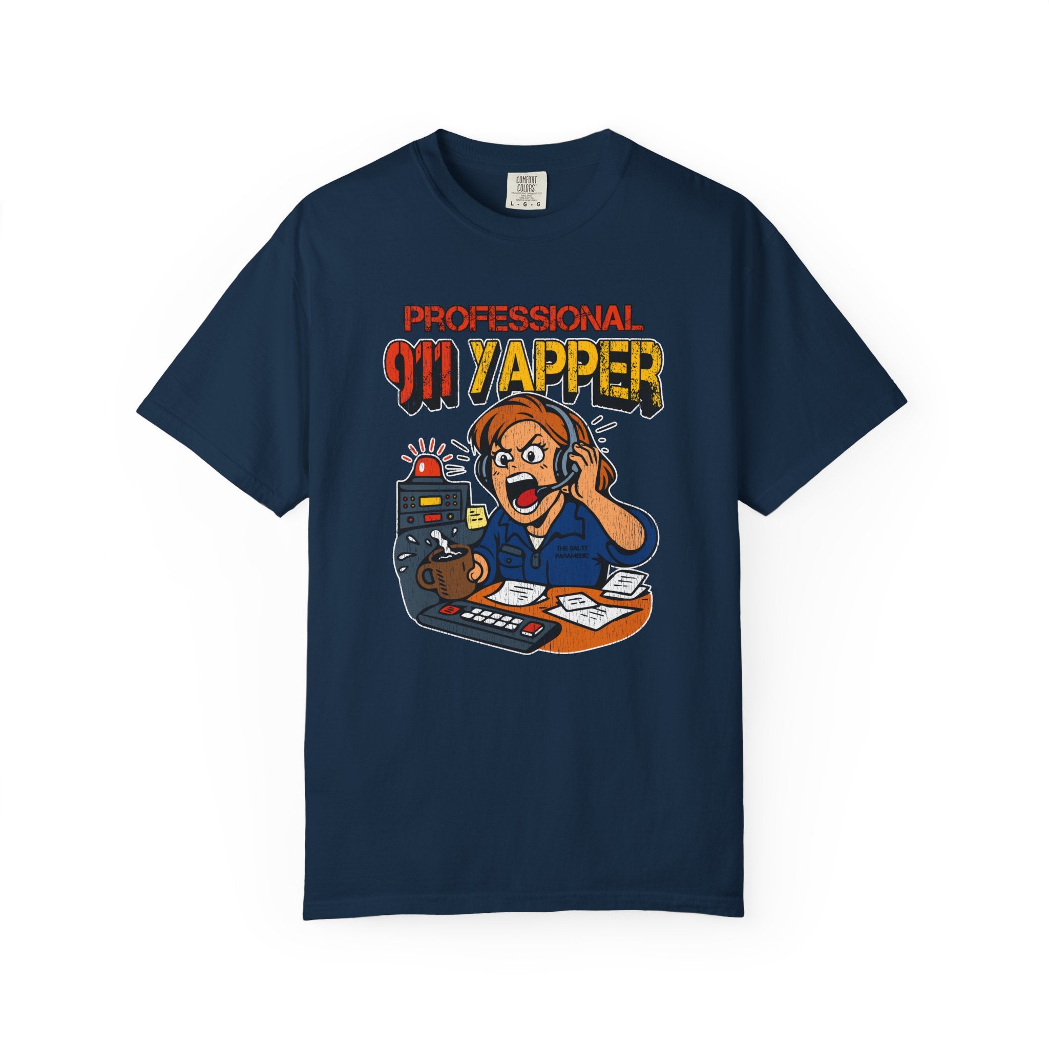 "Professional 911 Yapper" Retro Dispatcher Graphic Tee