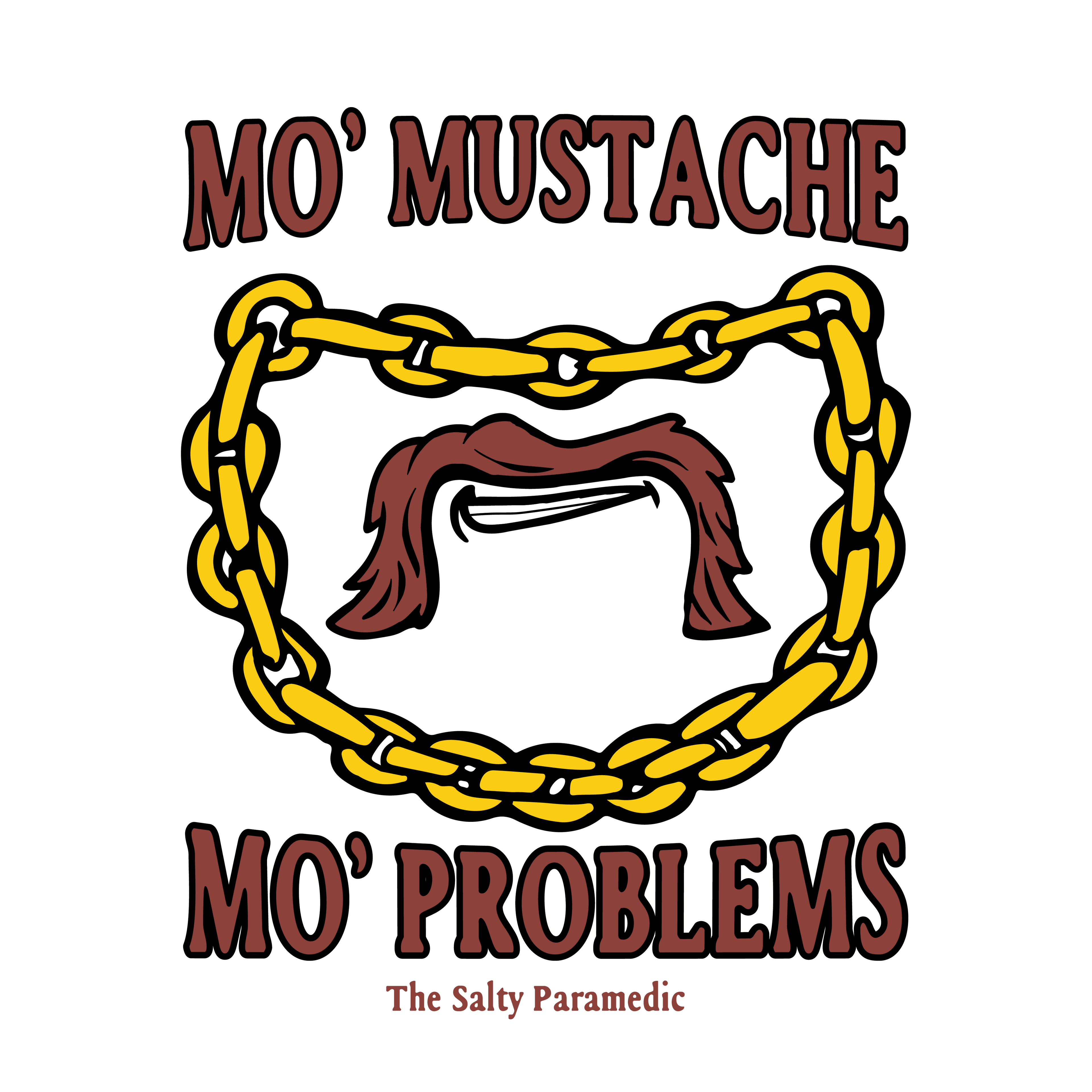 Mo’ Mustache Mo’ Problems Sticker (5-Pack)