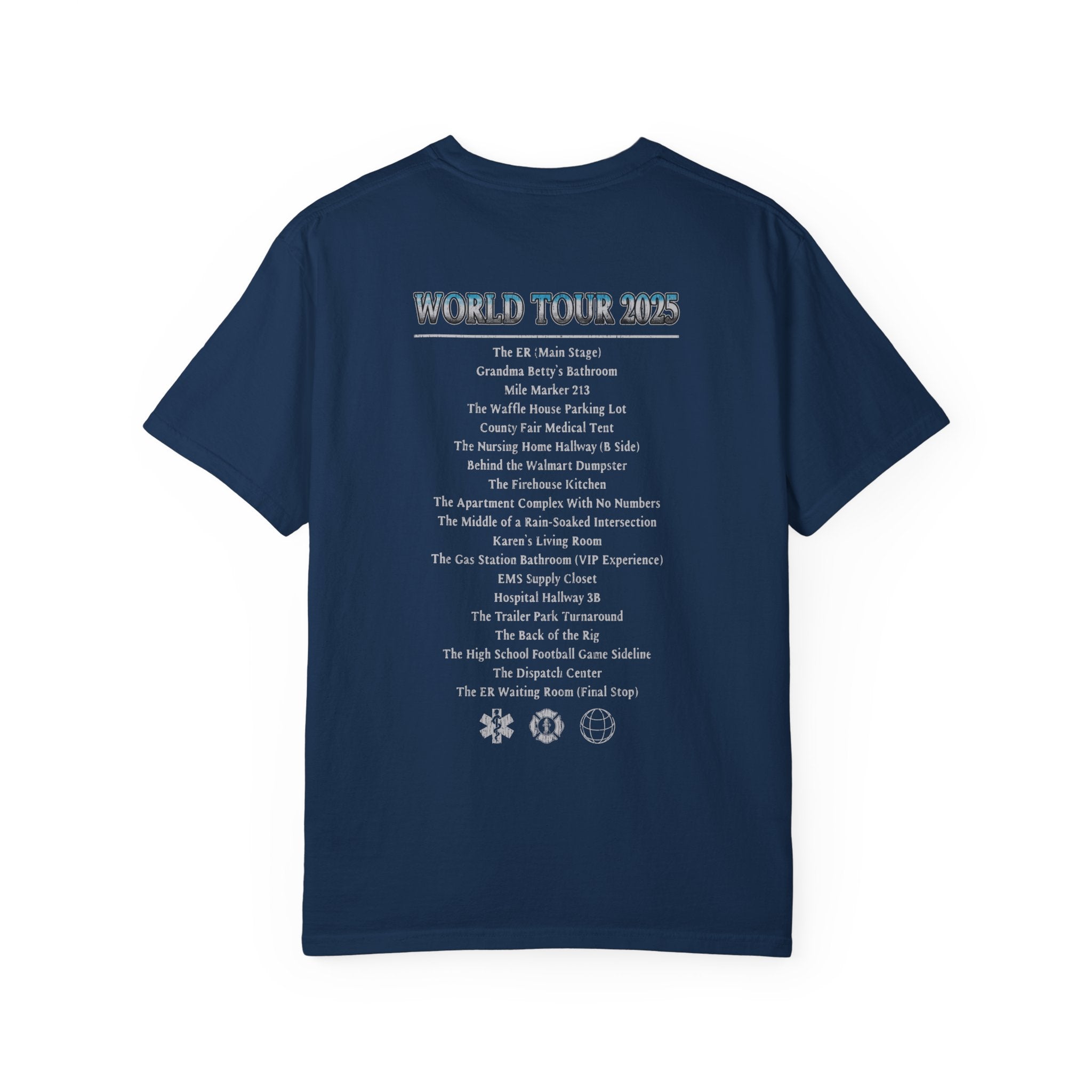 The Salty Paramedic Experience T-shirt (Blue Font)