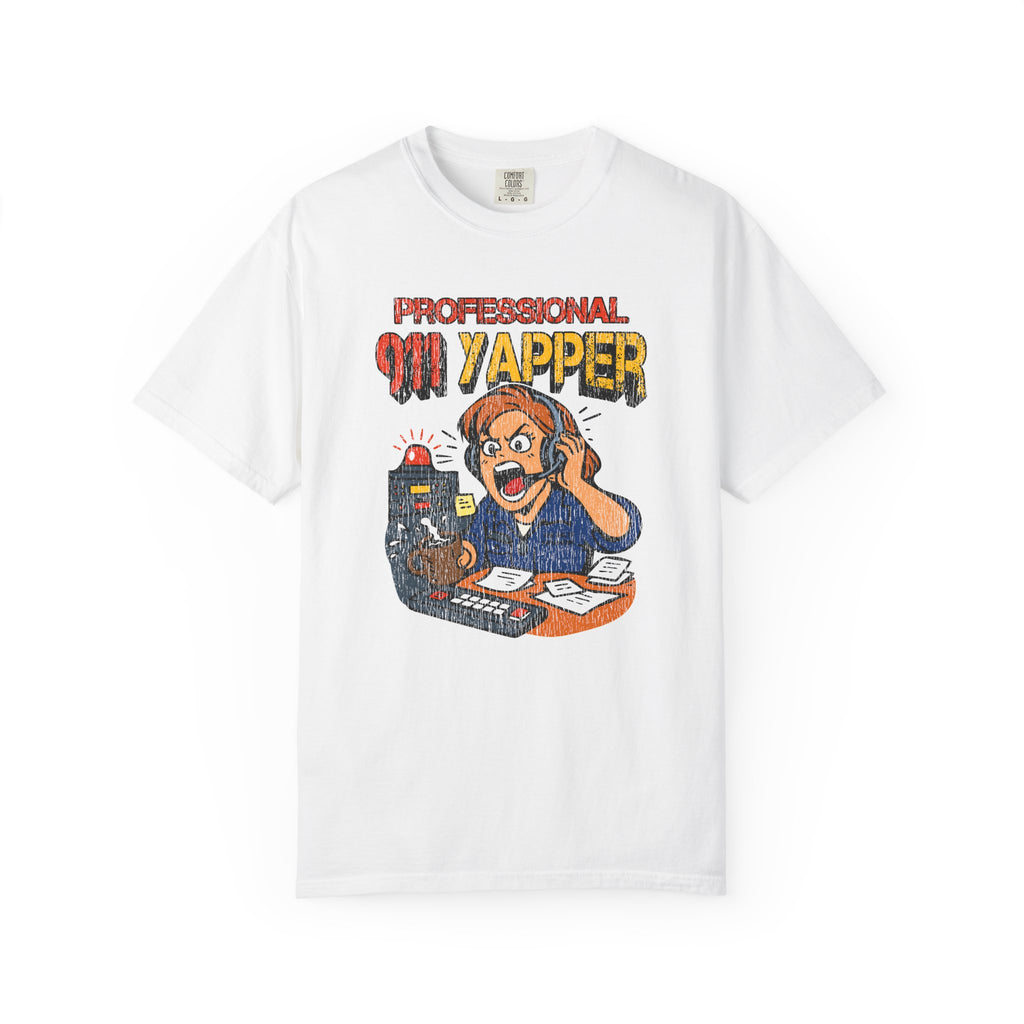 "Professional 911 Yapper" Retro Dispatcher Graphic Tee