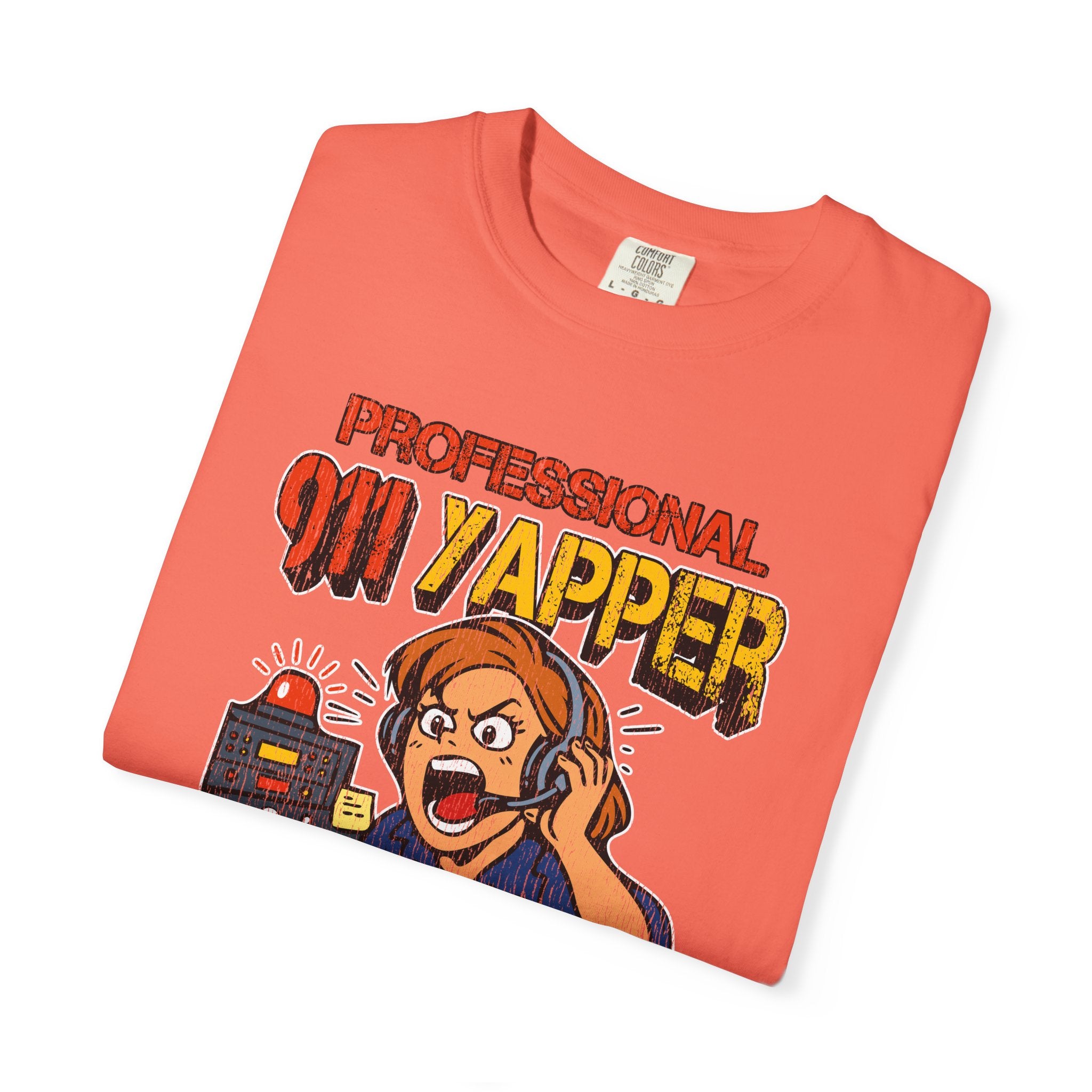 "Professional 911 Yapper" Retro Dispatcher Graphic Tee