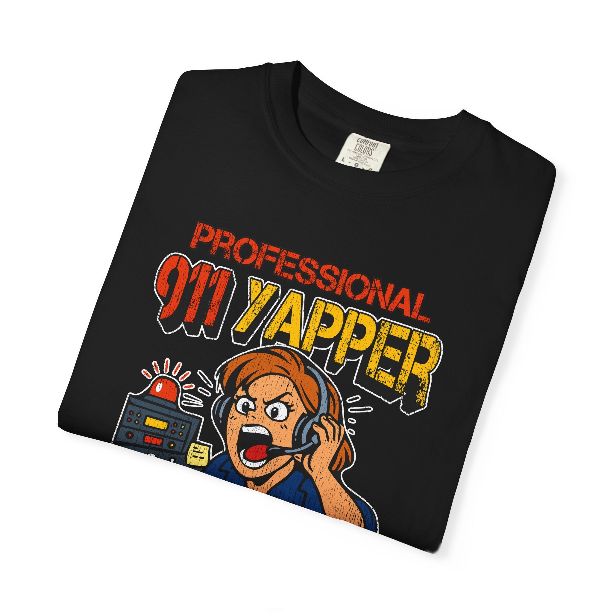 "Professional 911 Yapper" Retro Dispatcher Graphic Tee