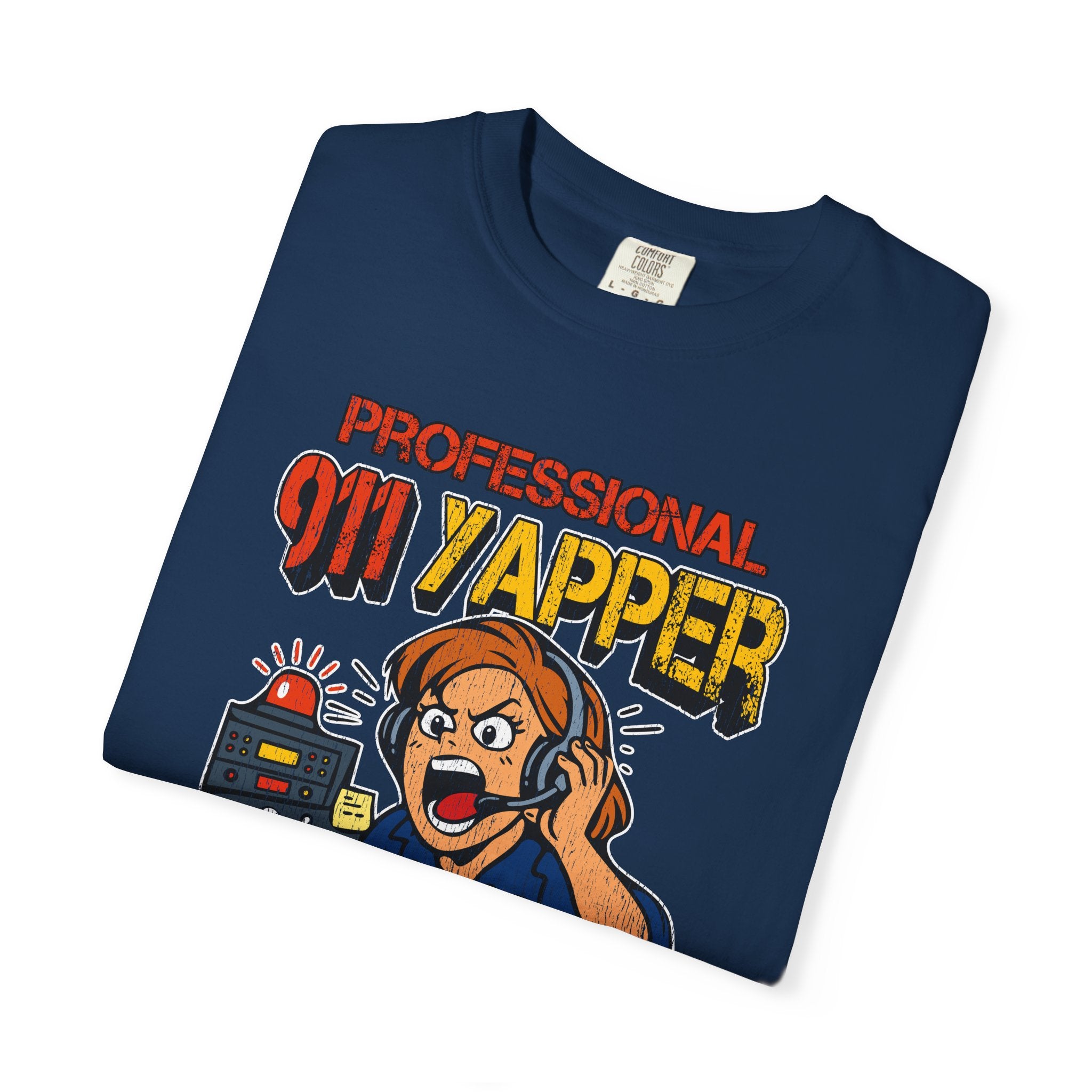 "Professional 911 Yapper" Retro Dispatcher Graphic Tee
