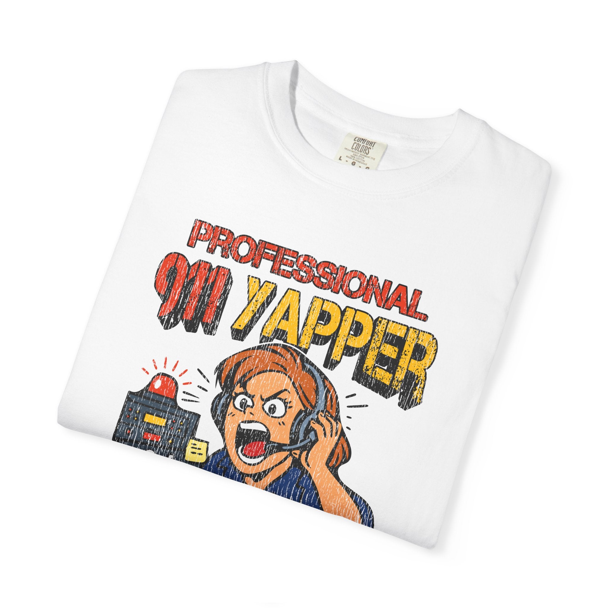 "Professional 911 Yapper" Retro Dispatcher Graphic Tee