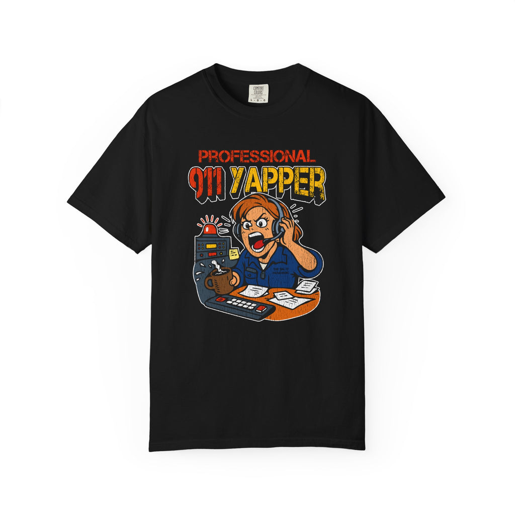 "Professional 911 Yapper" Retro Dispatcher Graphic Tee