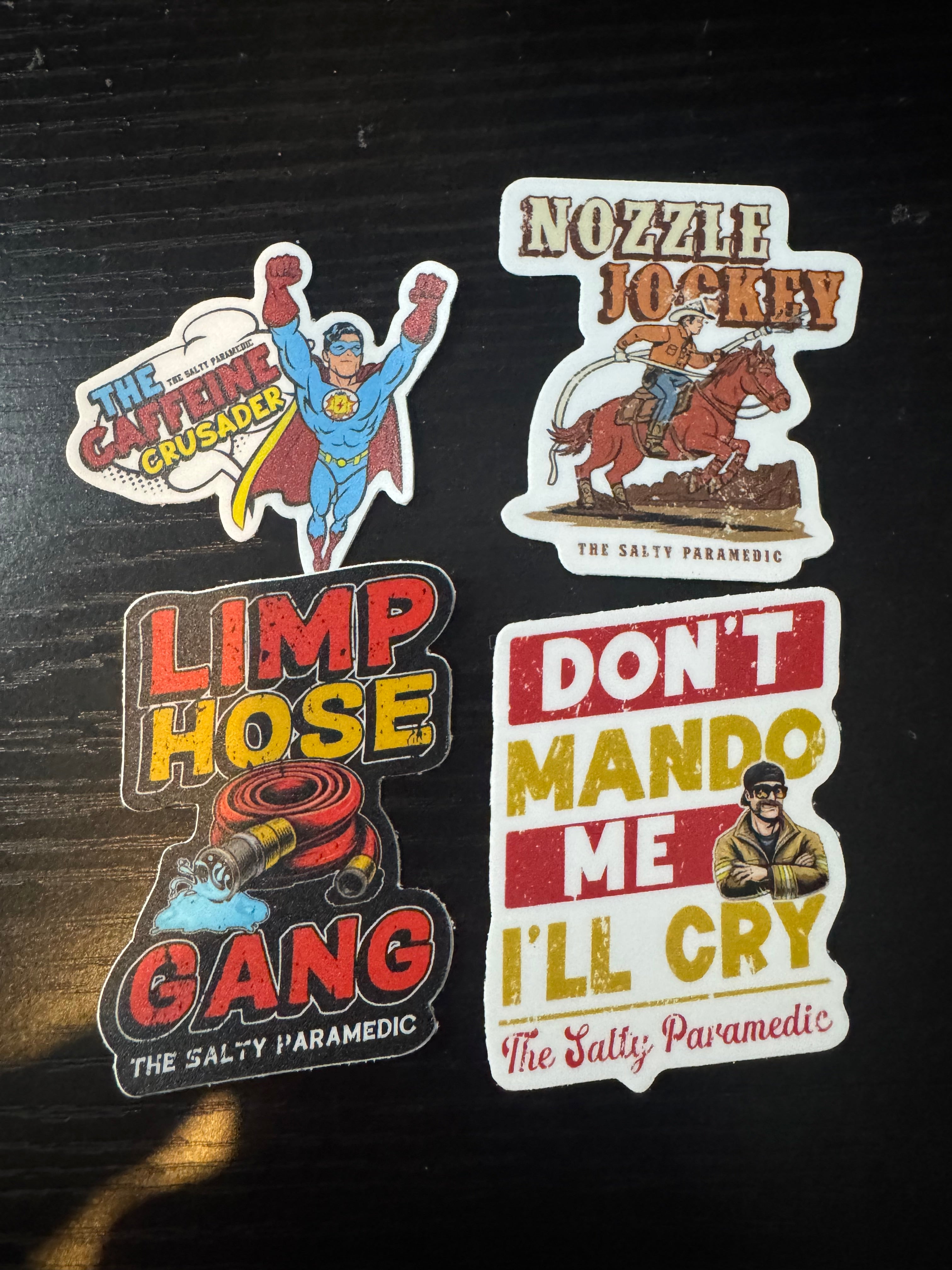 The Salty Paramedic Sticker Variety Pack (5 Stickers)