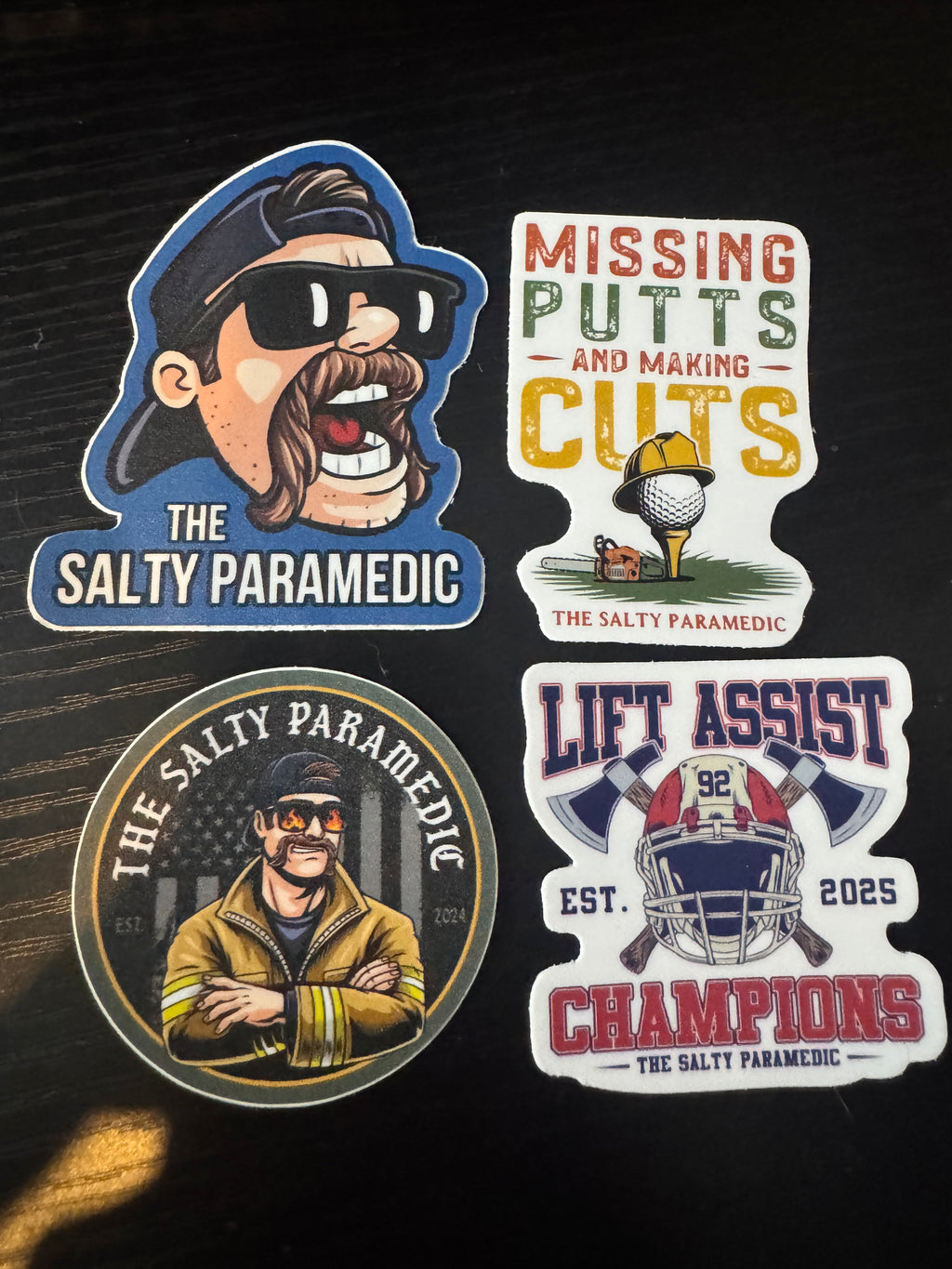 The Salty Paramedic Sticker Variety Pack (5 Stickers)