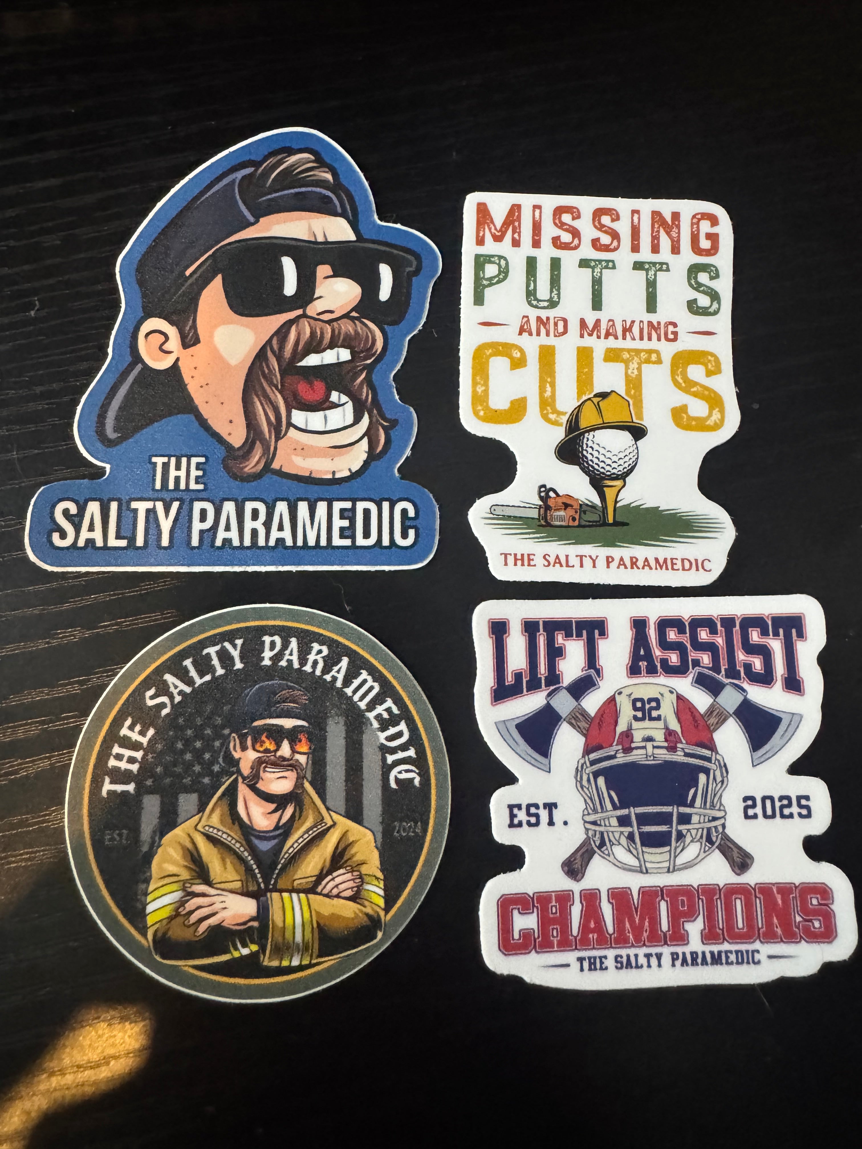 The Salty Paramedic Sticker Variety Pack (5 Stickers)