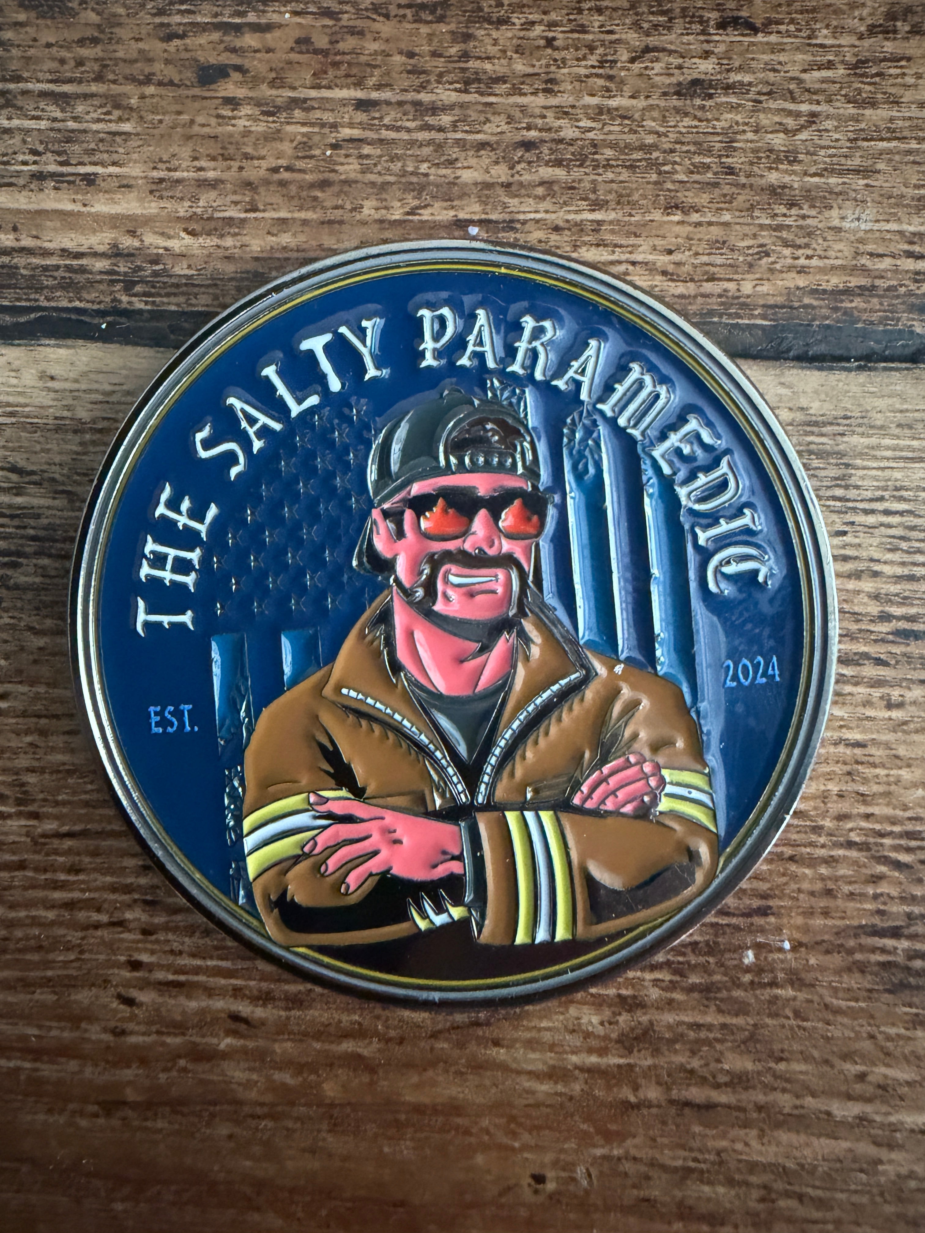 2 inch Salty Paramedic Challenge Coin