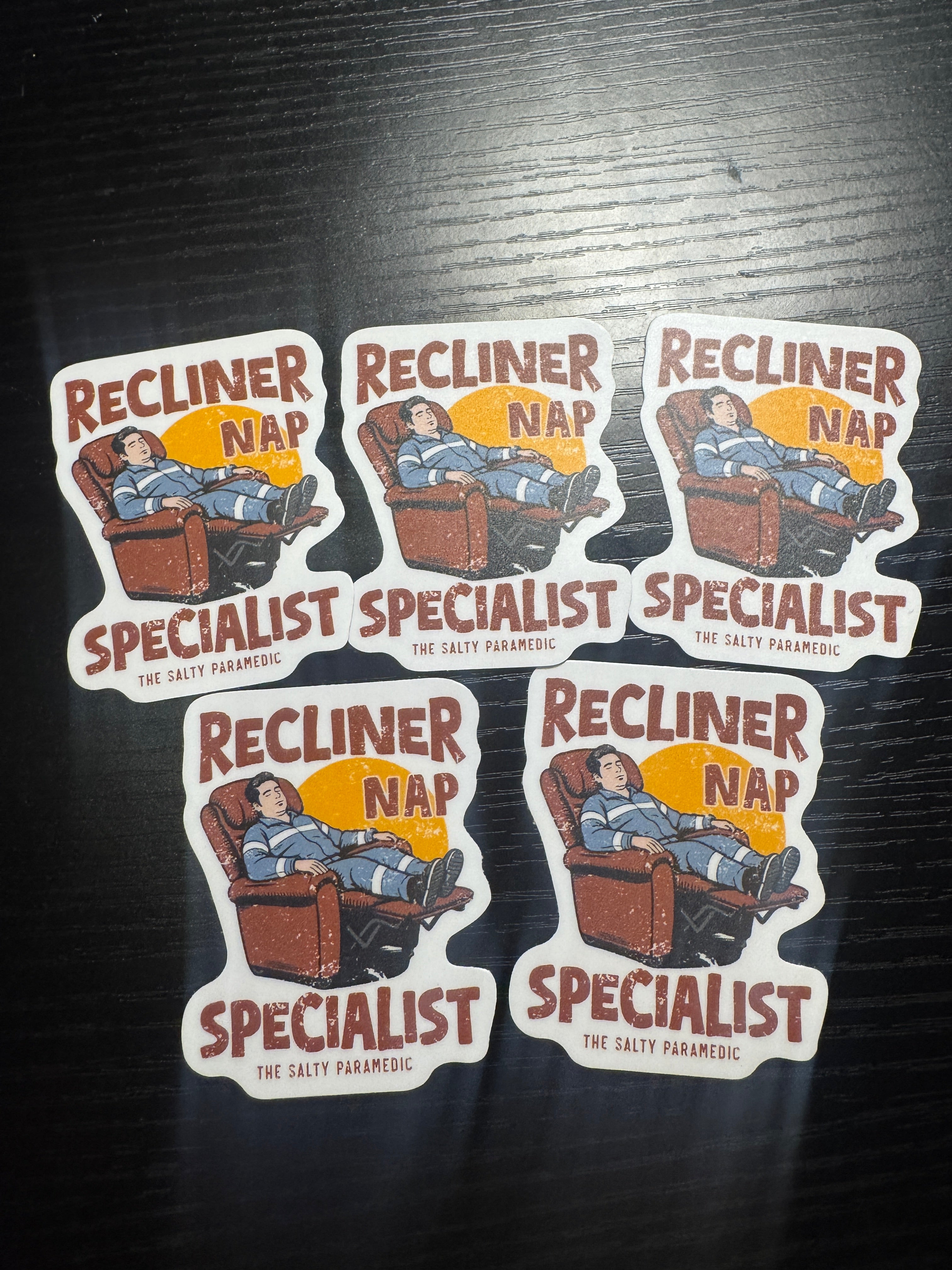 Recliner Nap Specialist Sticker Pack (5 Stickers)