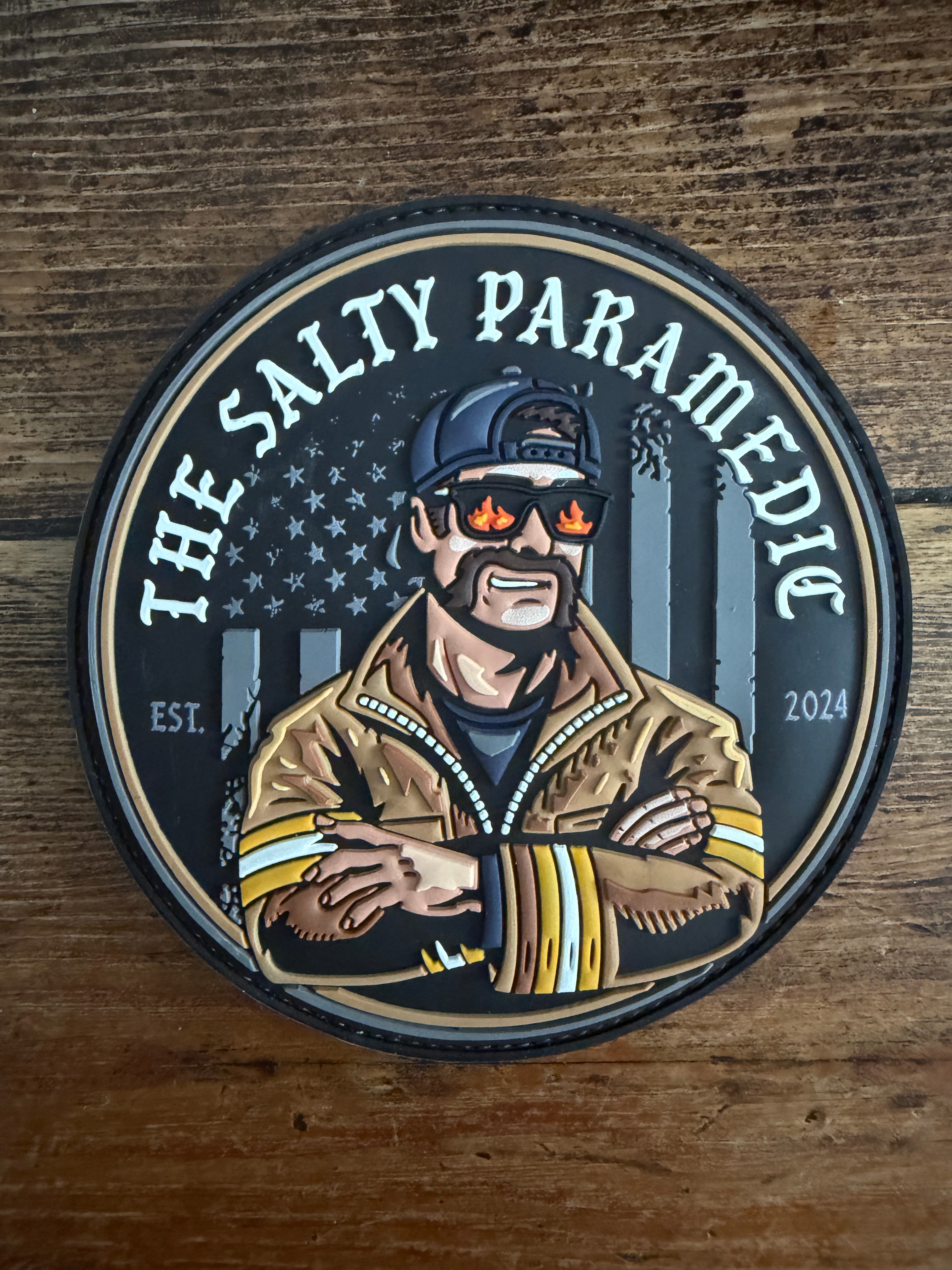 PVC Salty Paramedic Patch (4 Inch & Velcro)