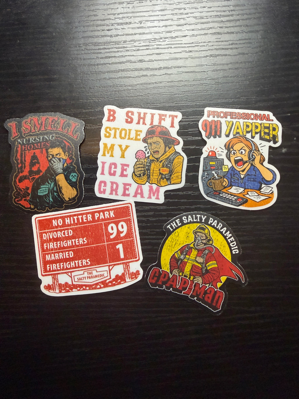 The Salty Paramedic Sticker Variety Pack (5 Stickers)