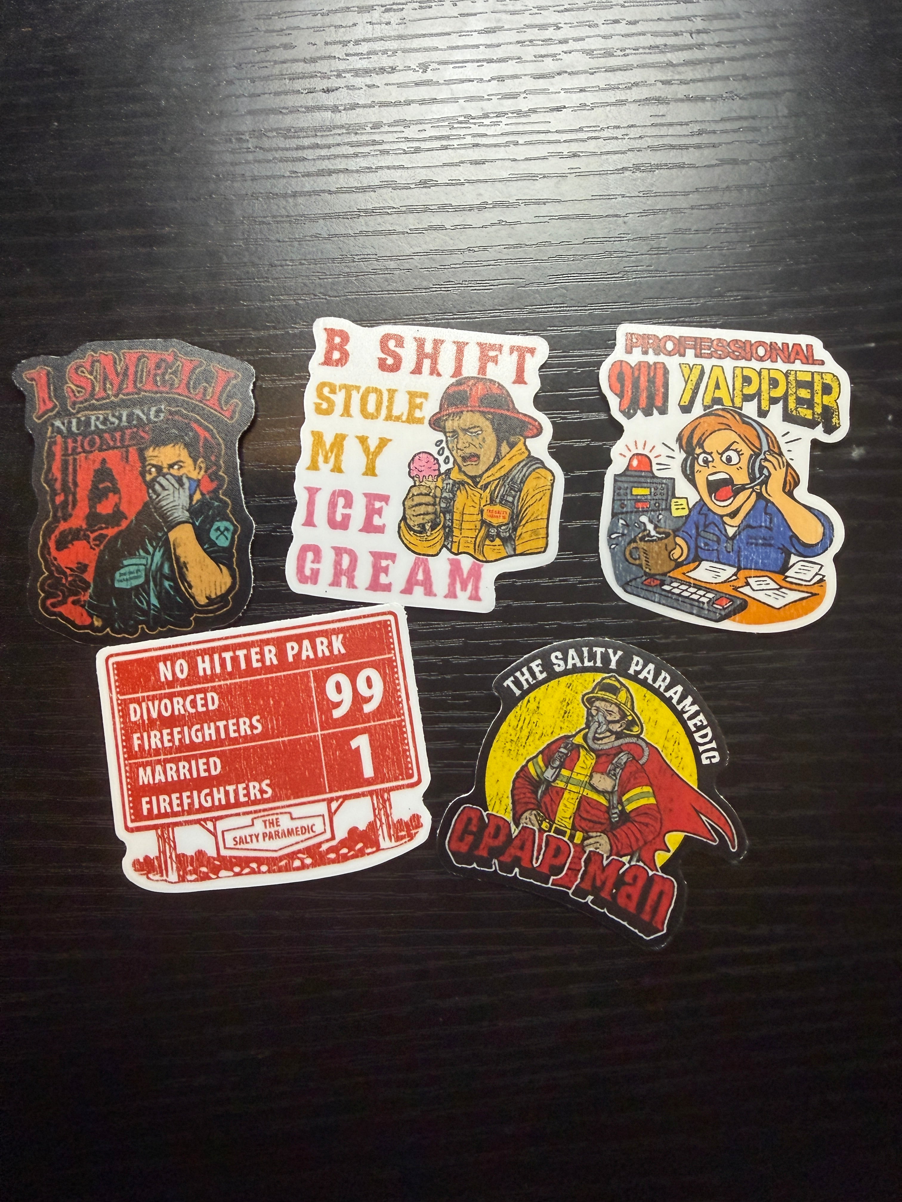The Salty Paramedic Sticker Variety Pack (5 Stickers)